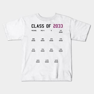 Class of 2033 Grow With Me Kids T-Shirt